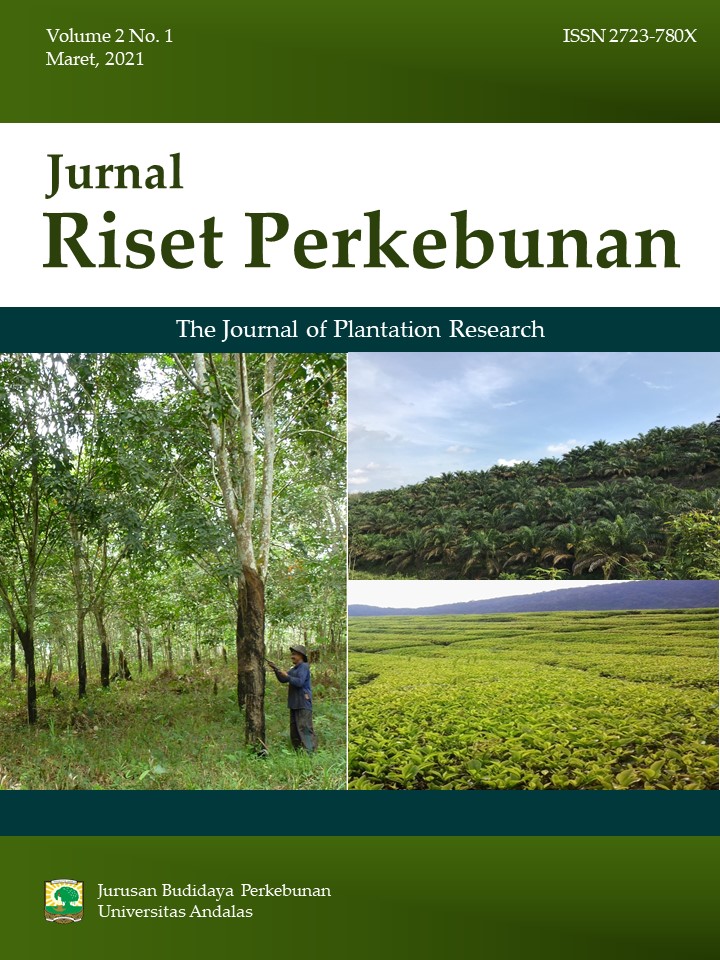 					View Vol. 2 No. 1 (2021): Jurnal Riset Perkebunan (JRP)
				